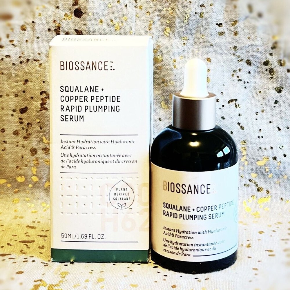 BIOSSANCE~Squalane + Copper Peptide Plumping Serum~50ml / 1.69oz~Full Size~NIB~